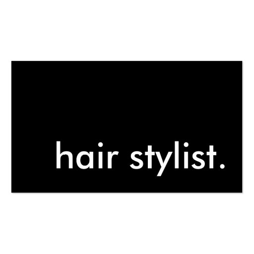 hair stylist. business card templates (front side)