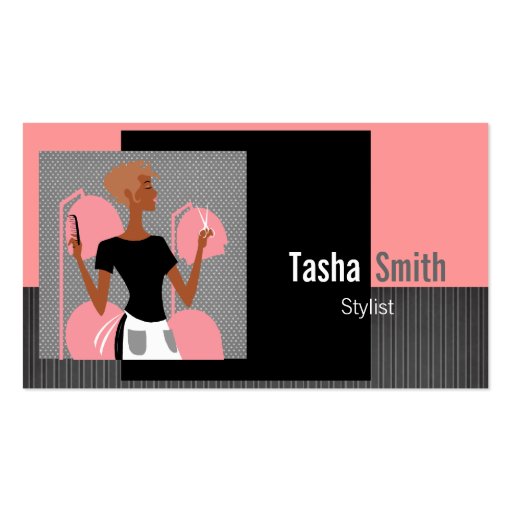 Hair Stylist Business Cards (front side)
