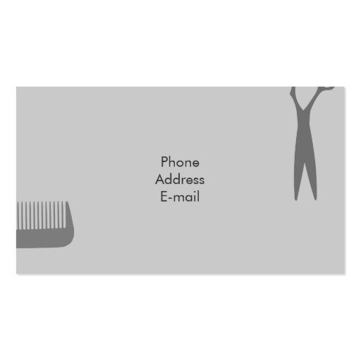 Hair Stylist Business Cards (back side)