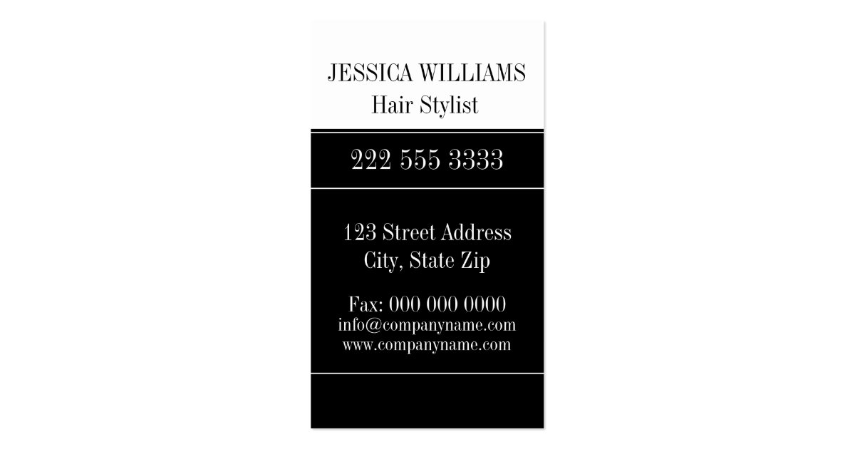 Hair Stylist Business Cards Zazzle