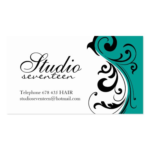 Hair Stylist Business Cards (front side)