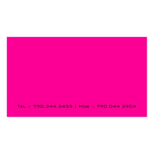 Hair Stylist Business Cards (back side)