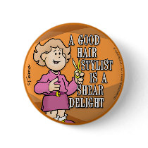 Hair Stylist Pinback Button
