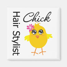 Hair Stylist Chick Refrigerator Magnet