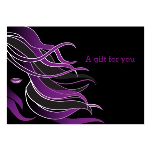 Hair stylist Gift Certificate Business Cards (front side)