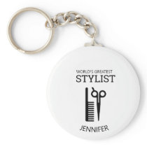 Hair Stylist Keyring keychains by cooltees Hair Stylist Keyring keychains