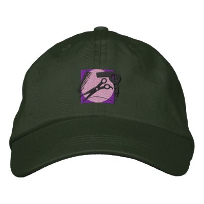 Hair Stylist Logo Embroidered Hat by ZazzleEmbroidery