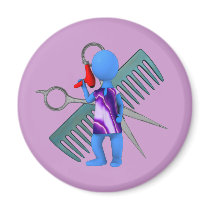 Hair Stylist Refrigerator Magnet