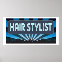 Hair Stylist Marquee Poster