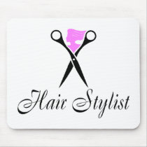 Hair Stylist (Pink/Scissors) Mouse Pad