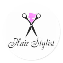 Hair Stylist (Pink/Scissors) Sticker