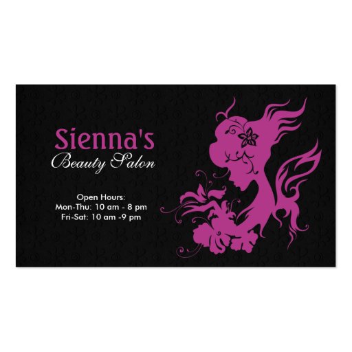 Hair Stylist (Plum) Business Card (front side)