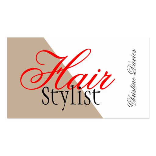 Hair Stylist professional business card (front side)