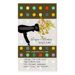 Hair Stylist Retro Polkadot Salon Business Card Template