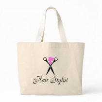 Hair Stylist (Scissors/Pink) Tote Bags