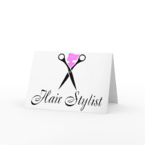 Hair Stylist (Scissors/Pink) Greeting Card