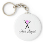 Hair Stylist (Scissors/Pink) Key Chains