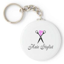 Hair Stylist (Scissors/Pink) Key Chains
