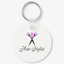 Hair Stylist (Scissors/Pink) keychains by CelebrationZazzle Hair Stylist (Scissors/Pink) keychains