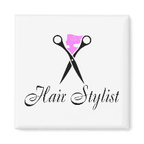 Hair Stylist (Scissors/Pink) Magnet