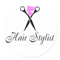 Hair Stylist (Scissors/Pink) Sticker