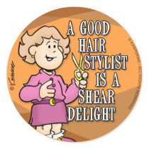 Hair Stylist Round Stickers