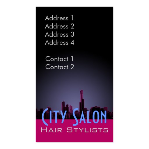 Hair Stylists - Business Card (back side)