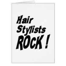 Hair Stylists Rock! Greeting Card