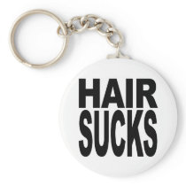Hair Sucks keychains