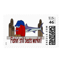 HairBall Fisherman and Swordfish postage