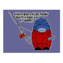 HairBall Fisherman Tied Up Postcards