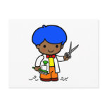 Hairdresser Boy Postcard