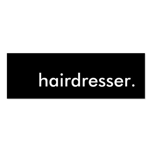 hairdresser. business card templates (front side)