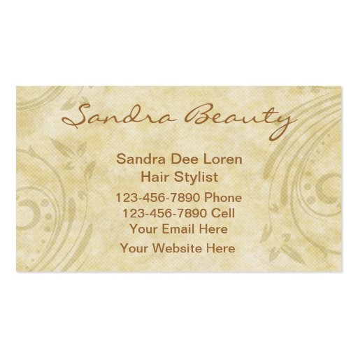 Hairdresser Business Cards (front side)