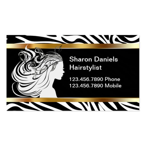 Hairdresser Business Cards (front side)