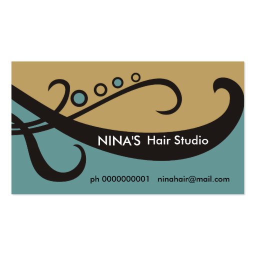 Hairdresser/Hairstylist business cards (front side)
