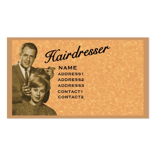 HAIRDRESSER - VERY PROFESSIONAL PROFILE (3A) BUSINESS CARDS (front side)