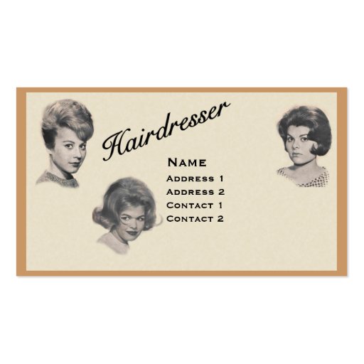 HAIRDRESSER - VERY PROFESSIONAL PROFILE CARD 3 BUSINESS CARD (front side)