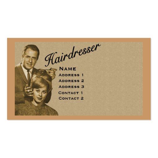 HAIRDRESSER - VERY PROFESSIONAL PROFILE CARD (3B) BUSINESS CARD (front side)