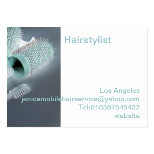 Hairdressing business business card templates (back side)