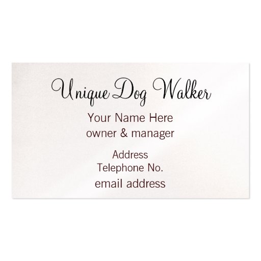 Hairless Chinese Crested Business Card Template (back side)