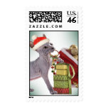 Hairless Sphynx Kitten Christmas Postage