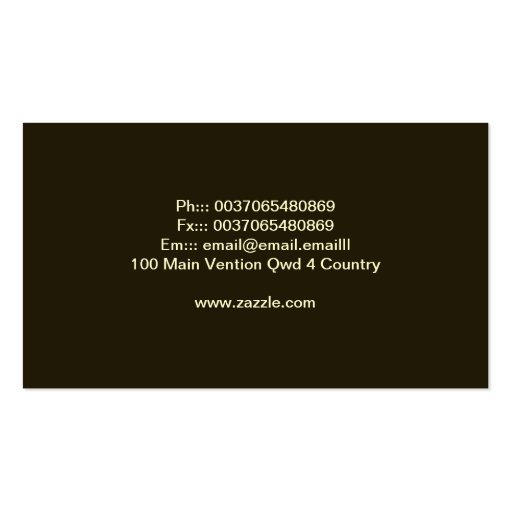hairs business card (back side)