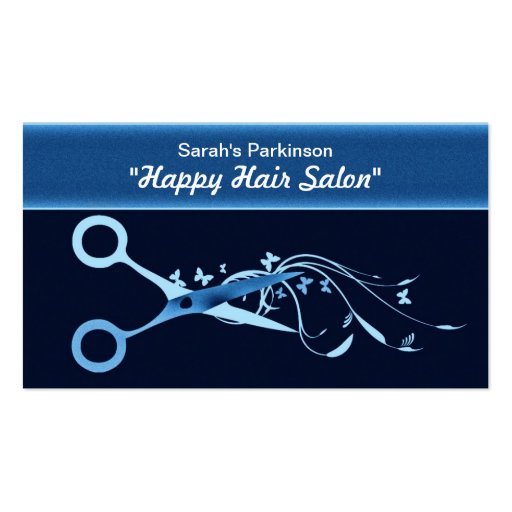 hairs scissors business cards (front side)