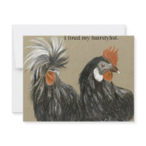 hairstyle chickens personalized announcement