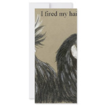 hairstyle chickens customized rack card