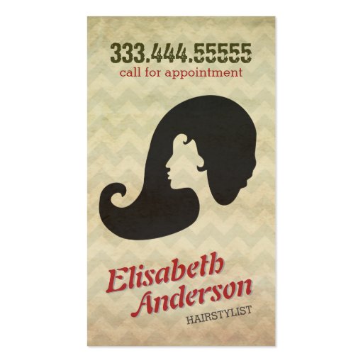 Hairstylist Beauty Salon Appointment Reminder Card Business Card Template (front side)