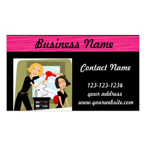 Hairstylist Beauty Salon business card (front side)