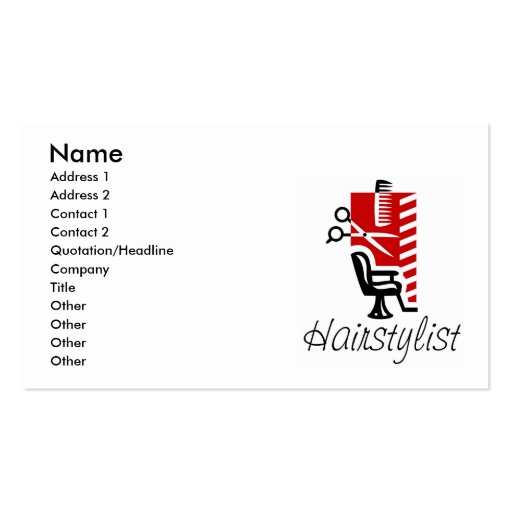 Hairstylist Business Cards