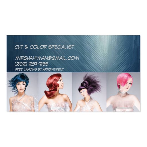 hairstylist,salon business cards (back side)